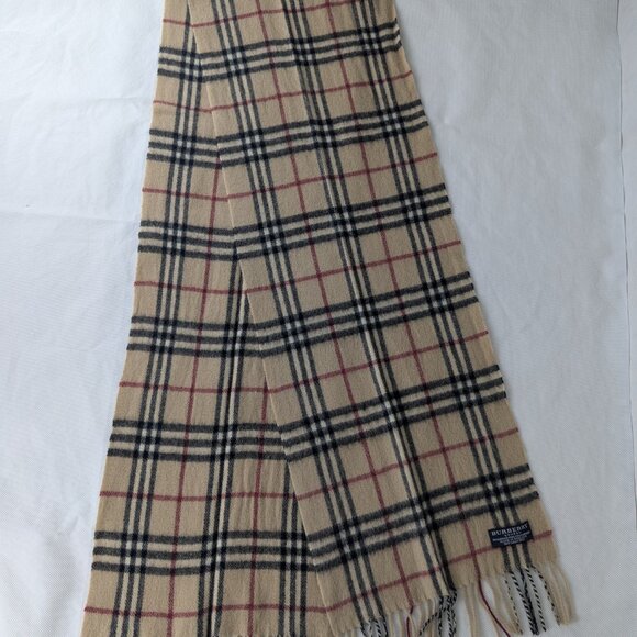 Burberry Scarf Beige – Unisex Check – Pre-Loved - 10 Cashmere 90 Merino wool - Picture 2 of 7